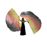 Bandiere di culto, Confezione da 2 bandiere di culto, danza, lode della chiesa, semicerchio con asta for esercitarsi, multicolore(7)