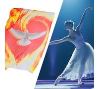 Bandiere di culto per la danza in chiesa | Panno di culto antincendio con aste allungabili | Bandiere in chiffon per il culto concerti eventi cristiani musicisti campioni