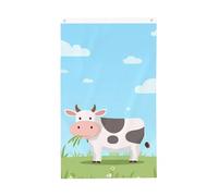 Bandiere di erba che mangia la mucca 3 x 5 FT carino giardino bandiera banner doppio lato per casa cortile esterno interno festa decorativa