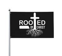 Bandiere di Gesù radicato in Cristo per stanza Ragazzi Bandiera popolare Banner esterno per aula 9,1 x 1,5 m, Arazzo radicato in Cristo per camera da letto