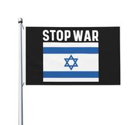 Bandiere di Israele, "Fermo le guerre, io sto con Israele", bandiere per la stanza, bandiere decorative per esterni, 3x5 piedi, arazzo "Fermo le guerre, io sto con Israele" per il soggiorno