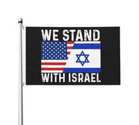 Bandiere di Israele Noi sosteniamo Israele Bandiere per la stanza Ragazzi Bandiere divertenti Decorazione murale per casa giardino patio 3x5 piedi, Arazzo Noi sosteniamo Israele per la stanza