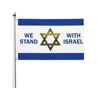Bandiere di Israele Siamo con bandiere di Israele Bandiere vintage Decorazione da parete per patio 9,1 x 1,5 m, Siamo con arazzo di Israele per la stanza