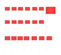 Bandiere di marcatura 20 pezzi | Bandiere da giardino | Marcature rosse per irrigatori recinzioni paesaggio