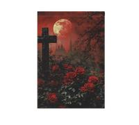 Bandiere di pace di croci gotiche per esterni di Halloween per la decorazione del portico 28 x 40 pollici a doppia faccia