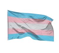 Bandiere di PHENO FLAGS - bandiera Transgender, resistente alle intemperie con 2 occhielli in metallo - bandiera transessuale colorata 90 x 150 cm, tricolore