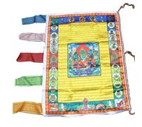 Bandiere di preghiera, 96 cm, bandiera di seta buddista tibetana portafortuna, bandiera a vento, bandiere da appendere alla parete, bandiere di preghiera del Buddha