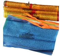 Bandiere di preghiera buddista - Bandiere di preghiera tibetane | Cinque elementi tradizionali | Artigianato buddista | 25,4 x 15,2 cm tibetano sacra preghiere decorazione cortile bandiera all'aperto