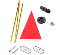 Bandiere Di Sicurezza Della Barca - Bandiera Di Sicurezza Marittima | Bandiera Di Barca Ad Alta Visibilità, Bandiera Pieghevole Per Binario Con Base Stabile | Accessori In Kayak E Canoa Ultra-luce, Fa