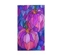 Bandiere di vetro colorato con zucche per la casa, 9 x 1,5 m, striscione di auguri con occhielli per interni ed esterni, decorazioni per la casa