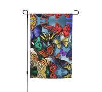Bandiere disegnate a mano del giardino di vacanza della stampa della farfalla di colore 12 X 18 pollici tutta la stagione della bandiera all'aperto decorazione del cortile per i patii
