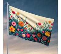 Bandiere divertenti colorate fiori da giardino sfondo bandiera ragazzi camera da letto decorazioni cose per la stanza dei ragazzi (30 x 45 cm)