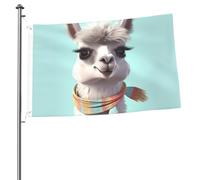 Bandiere divertenti con lama in stile cartone animato per esterni, 6 x 9 m, bandiera stagionale da giardino con occhielli bandiera esterna per decorazioni per la casa sfondo fotografico
