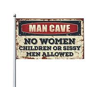 Bandiere divertenti con le regole della grotta dell'uomo, bandiere divertenti per dormitorio, decorazione per grotta (30 x 45 cm)