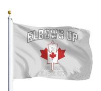 Bandiere divertenti del Canada "Elbows Up" Never 51, bandiere per abbigliamento, 3x5, arazzo vintage per esterni, da appendere alla parete, decorazione da parete per l'aula scolastica
