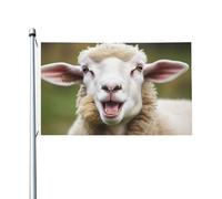 Bandiere divertenti di pecora cattiva lingua carino animale per esterni 9 x 1,5 m, bandiera stagionale da giardino festivo bandiera con occhielli bandiera esterna per decorazioni per la casa sfondo