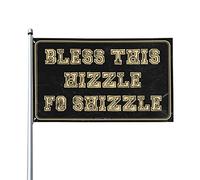 Bandiere divertenti per camera Bless This Hizzle Fo Shizzle Flag Room Decore Funny House Decor (120 x 180 cm)
