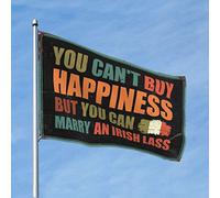 Bandiere divertenti per camera Guys You Can'T Buy Happiness But You Can Marry An Irish Lass Flag Deck Decor Summer Decoration for Home (60 x 90 cm)
