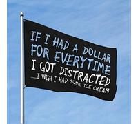 Bandiere divertenti per dormitorio con scritta "If I Had A Dollar For Everytime", decorazione per la casa e il bar (60 x 90 cm)