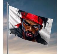 Bandiere divertenti per dormitorio universitario un uomo con una bandana rossa e uno sguardo intenso. Bandiere grafiche bandiera per camera adolescente ragazzo decorazione camera (30 x 45 cm)