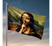 Bandiere divertenti per stanza ragazzi Leonardo Da Vinci'S Monna Lisa: un misterioso sorriso bandiera casa bar decorazione cool per camera ragazzi (30 x 45 cm)