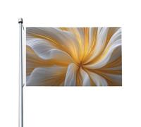 Bandiere dorate e bianche con linee floreali per la casa, 3 x 1,5 m, striscione di auguri con occhielli per interni ed esterni, decorazioni per la casa per feste