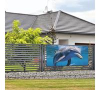 Bandiere e cartelli da appendere alla parete con delfino animali marini bandiera con corda per appendere 89 x 180 cm banner per feste poster fondali per feste interni ed esterni Capodanno laurea