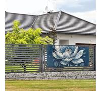 Bandiere e cartelli floreali di loto blu da appendere alla parete bandiera con corda per appendere 89 x 180 cm banner per feste poster fondali per feste interni ed esterni Capodanno, laurea