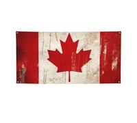 Bandiere e cartelli retrò con bandiera canadese bandiere da appendere alla parete banner personalizzato per feste con 4 fori sfondo con testo fotografico sfondo per feste di compleanno per interni ed