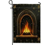 Bandiere estetiche da giardino per caminetto di buon Natale, 30,5 x 45,7 cm, double face, per decorazioni esterne, motivo magico natalizio, bandiera per casa, vacanze e Capodanno all'aperto, piccola