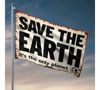 Bandiere fantastiche per dormitorio universitario per proteggere la nostra unica casa: Save the Earth bandiera bandiere per adolescenti accessori da bar all'aperto decorazione (152 x 244 cm)