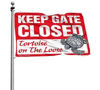 Bandiere fantastiche per dormitorio universitario Please Close The Gate tartaruga sulla bandiera sciolta bandiere divertenti per ragazzi decorazione birra (30 x 45 cm)