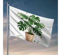 Bandiere fantastiche per uomo Cave Monstera Deliciosa: una bandiera tropicale per piante da interno per camera da letto accessori per camera da letto (60 x 90 cm)