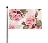 Bandiere floreali con rose per esterni, 9 x 1,5 m, bandiera stagionale da giardino con occhielli bandiera esterna per decorazioni per la casa sfondo fotografico