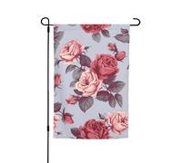 Bandiere floreali con rose rosse per esterni, 30,5 x 45,7 cm, stampa su entrambi i lati, bandiera da giardino per esterni, bandiera per vacanze con occhielli, bandiera per casa, cortile, per fattoria