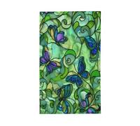 Bandiere floreali in vetro colorato, verde lime, verde menta, farfalle, bandierine per casa da cortile, 0,9 x 1,5 m, con occhielli, decorazioni per interni ed esterni, feste per la casa