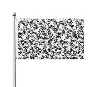 Bandiere floreali vittoriane con foglie vorticose, striscione di auguri stagionale con occhielli per interni ed esterni, feste per la casa