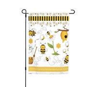 Bandiere Flying Bees Daisy Honey Pavilion con motivi, bandiere verticali da patio, adatte per balcone, giardino e portico.