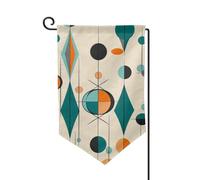 Bandiere geometriche da giardino della metà del secolo bandiera verticale su entrambi i lati, bandiera per casa 30,5 x 45,7 cm, bandiera stagionale primaverile estate per vacanze, fattoria, cortile
