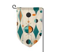 Bandiere geometriche da giardino della metà del secolo bandiera verticale su entrambi i lati, bandiera per casa 30,5 x 45,7 cm, bandiera stagionale primaverile estate per vacanze, fattoria, cortile