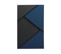 Bandiere geometriche nere e blu navy con curve geometriche per casa da cortile, 0,9 x 1,5 m, striscione di auguri con occhielli per interni ed esterni, decorazioni per la casa per feste