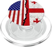 Bandiere georgiane americane invecchiate PopSockets PopGrip per MagSafe