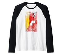 Bandiere Germania e Svizzera - Svizzera Tedesca Maglia con Maniche Raglan