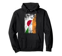 Bandiere Giappone e India - Indiano Giapponese Felpa con Cappuccio