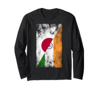 Bandiere Giappone e India - Indiano Giapponese Maglia a Manica