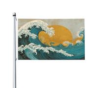 Bandiere giapponesi per la casa del cortile del sole, 9 x 1,5 m, striscione di auguri con occhielli per interni ed esterni, decorazioni per la casa