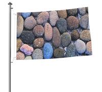 Bandiere Goose Soft Stone In Water 3ft x 2ft con occhielli, aste portabandiera da giardino personalizzate