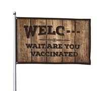 Bandiere grafiche per stanza Welc Wait Are You Vaccinated Flag Man Cave Flags Hippie Decor (152 x 244 cm)
