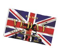 Bandiere grandi per l'80° anniversario resistenti allo sbiadimento, 1,5 x 0,9 m, per istituzioni educative e riunioni pubbliche, 1 bandiera educativa da esposizione