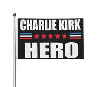 Bandiere Hero Charlie Kirk, bandiera bifacciale da giardino, classiche bandiere stagionali, bandiera da esterno, decorazione per la casa, per prato, 3x5 piedi